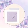 Square envelopes 5,91 x 5,91 in in lilac with a triangular flap