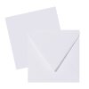 Quadratische Briefumschläge 125x125 mm Weiß mit Dreieckslasche