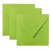 Square envelopes 5,51 x 5,51 in grass green with triangular flap