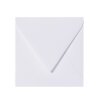 Enveloppes carrées 150x150 mm, 15x15 cm en blanc polaire avec rabat triangulaire