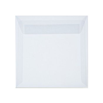 Buste quadrate 170x170 mm in trasparente con strisce adesive
