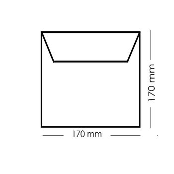 Quadratische Briefumschläge 170x170 mm in Transparent mit Haftstreifen