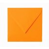 Enveloppes carrées 130x130 mm orange vif / mandarine avec rabat triangulaire
