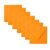 Enveloppes carrées 130x130 mm orange vif / mandarine avec rabat triangulaire