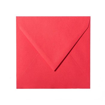 Square envelopes 6,69 x 6,69 in in wine red with a triangular flap