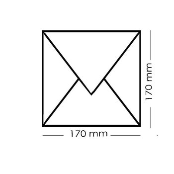 Quadratische Briefumschläge 170x170 mm in Weinrot mit Dreieckslasche