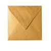 Quadratische Briefumschläge  155 x 155 mm in Gold nassklebend