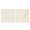 Square envelopes 6,29 x 6,29 in delicate cream with a triangular flap