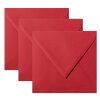 Buste quadrate 140x140 mm rosa rossa con patta triangolare