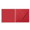 Buste quadrate 140x140 mm rosa rossa con patta triangolare