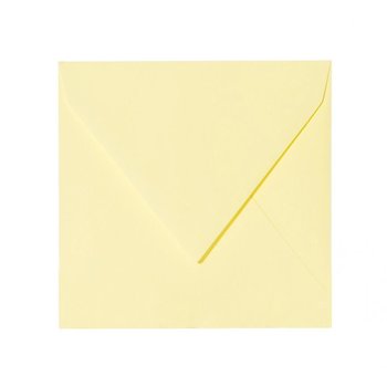 Enveloppes carrées 140x140 mm jaune clair # 05 avec rabat triangulaire