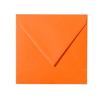 Quadratische Umschläge 140x140 mm Orange #22 mit Dreieckslasche