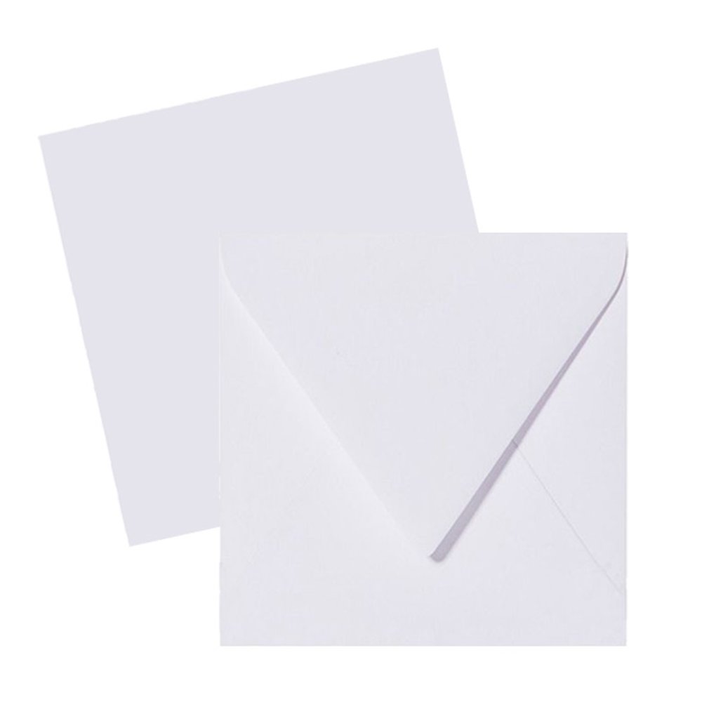Briefumschläge 10 Doppelkarten quadratisch eisblau 10x10 cm