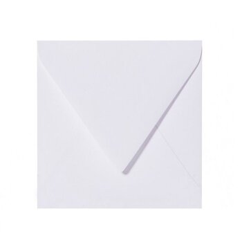 Square envelopes 5,12 x 5,12 in white with triangular flap