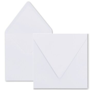 Square envelopes 5,12 x 5,12 in white with triangular flap