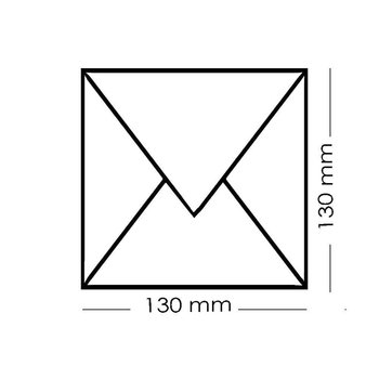 Buste quadrate 130x130 bianche con aletta triangolare