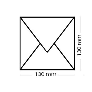 Quadratische Umschläge 130x130 Zart Creme mit Dreieckslasche