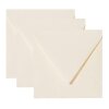 Enveloppes carrées 130x130 crème délicate à rabat triangulaire