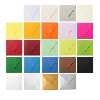 Square envelopes 5,12 x 5,12 in black with triangular flap