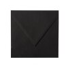 Sobres cuadrados 130x130 negro con solapa triangular