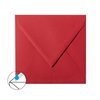 Enveloppes carrées 130x130 roses rouges avec rabat triangulaire