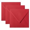 Quadratische Umschläge 130x130 Rosen Rot mit Dreieckslasche