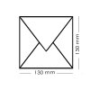 Square envelopes 5,12 x 5,12 in Bordeaux with triangular flap