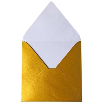 Square envelopes 5,12 x 5,12 in - gold wet glue