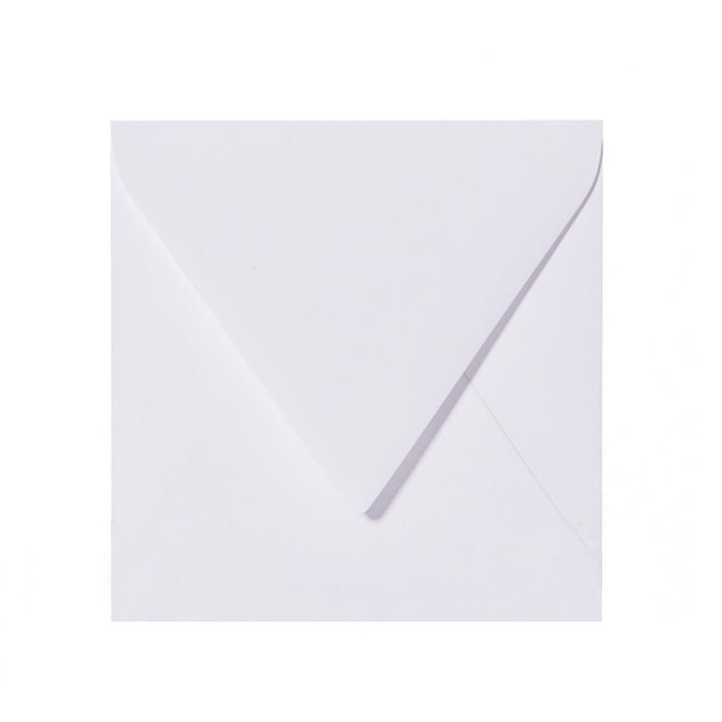 Quadratische Umschläge 130x130 Polar Weiß mit Dreieckslasche