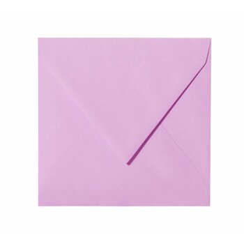 Square envelopes 5,12 x 5,12 in lilac with triangular flap