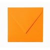 Enveloppes carrées 160x160 mm orange vif avec rabat triangulaire