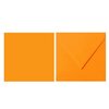 Square envelopes 6,29 x 6,29 in bright orange with triangular flap