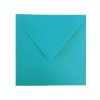 Buste quadrate blu profondo 160x160 mm con aletta triangolare