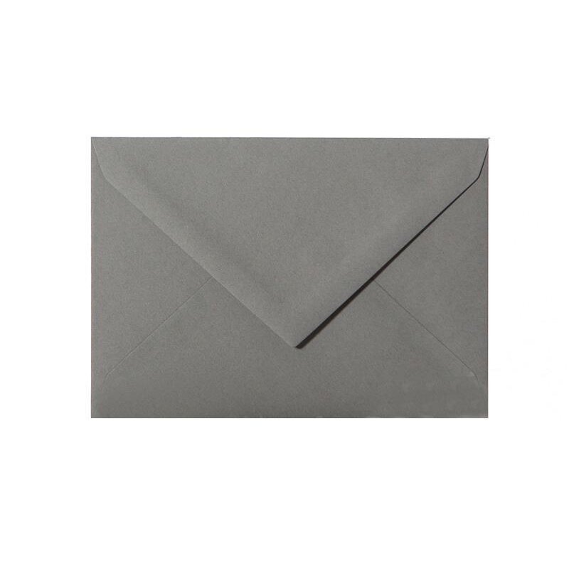 Briefumschläge C6 (11,4x16,2 cm) - Dunkelgrau mit Dreieckslasche