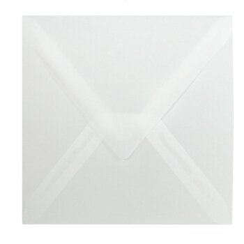 Square envelopes 4,92 x 4,92 in - transparent wet adhesive