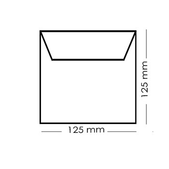 Quadratische Umschläge 125 x 125 mm - Transparent mit Haftstreifen