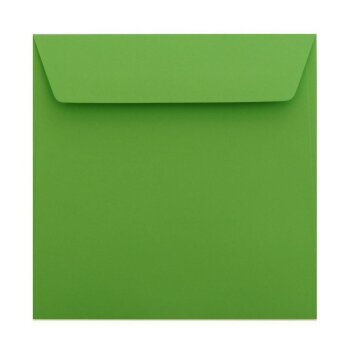 Square envelopes 6,69 x 6,69 in in grass green with...