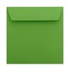 Enveloppes carrées 170x170 mm vert gazon avec bandes adhésives