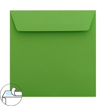 Sobres cuadrados 170x170 mm en verde abeto con tiras adhesivas