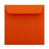 Enveloppes carrées 170x170 mm en mandarine avec bandes adhésives