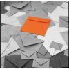 Quadratische Briefumschläge 170x170 mm in Mandarine mit Haftstreifen