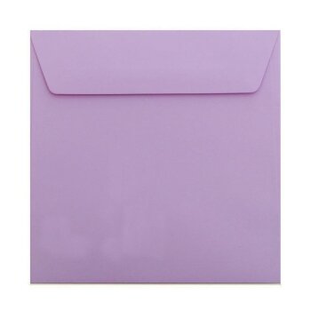 Square envelopes 6,69 x 6,69 in in lilac with adhesive...