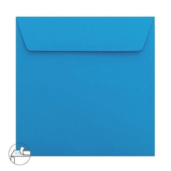 Quadratische Briefumschläge 170x170 mm in Intensivblau mit Haftstreifen
