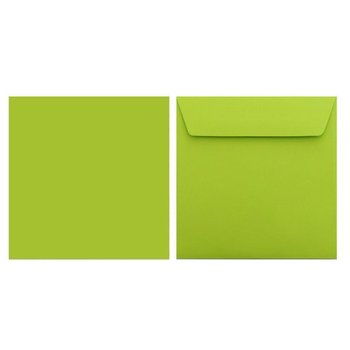 Enveloppes carrées 170x170 mm en vert pomme