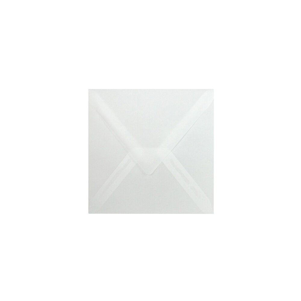 25x Briefumschläge Mini feuchtklebend Transparent Weiß 7,0 x 5,1 cm 