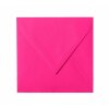 Sobres cuadrados 140x140 mm rosa con solapa triangular
