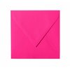 Enveloppes carrées 160x160 mm rose à rabat triangulaire