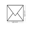 Square envelopes 6,29 x 6,29 in pink with triangular flap