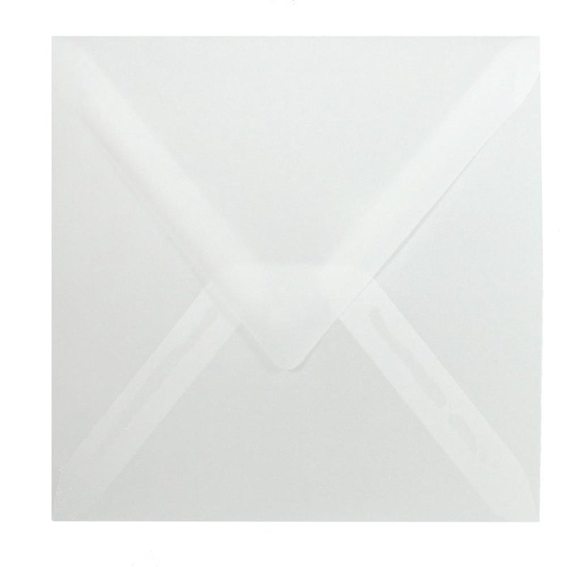Square envelopes 5,51 x 5,51 in - transparent wet adhesive