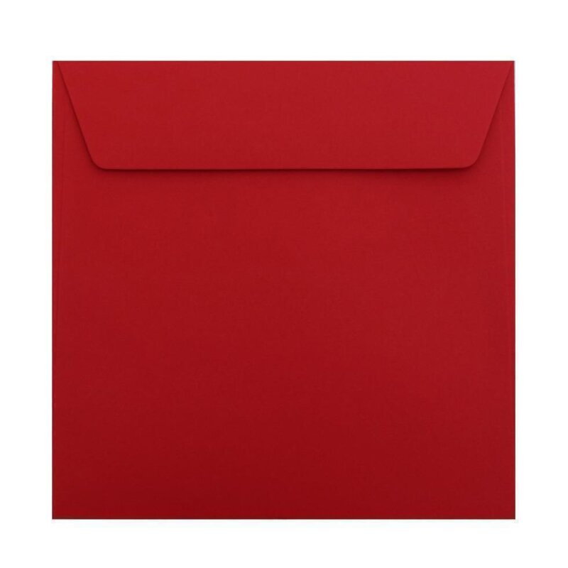 Briefumschläge quadratisch 22x22 cm Rosen Rot haftklebend